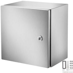 NEMA Stainless Steel Enclosure, 12 x 12 x 8'' NEMA 4X Steel Electrical Box, IP66 Waterproof & Dustproof, Outdoor/Indoor Electrical Junction Box, with Mounting Plate