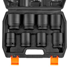 Axle Nut Impact Socket Set 3/4" Drive 6-Point 8PCS Metric Spindle Socket