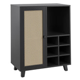 Sideboard Cabinet with Storage, 34 Inch Wine Bar Cabinet with Wine Racks, Buffet Cabinets for Home, Living Room