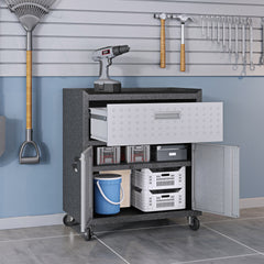 Rolling Garage Cabinet in Dark Gray