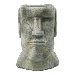 5x5.5x9" Easter Island Cement Planter