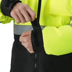 High Visibility Reflective Safety Jacket Waterproof Hoodie Yellow with Black L