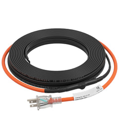 Self-Regulating Pipe Heating Cable, 60-feet 5W/ft Heat Tape for Pipes Freeze Protection, Protects PVC Hose, Metal and Plastic Pipe from Freezing, 120V