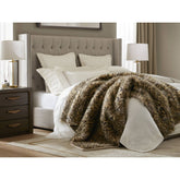1-Piece 60x80" Faux Fur Throw Blanket,Leopard