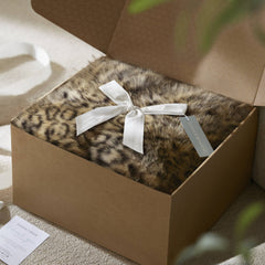 1-Piece 60x80" Faux Fur Throw Blanket,Leopard