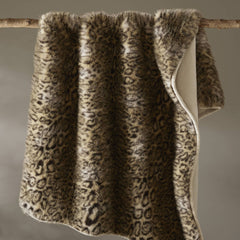 1-Piece 60x80" Faux Fur Throw Blanket,Leopard