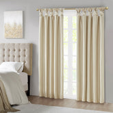 Twist Tab Total Blackout Window Curtain Panel Champagne 50x84" Blackout