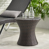 19" Kono Hourglass Table (No Glass Top) ,End table,Brown