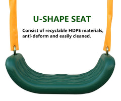 4 in 1 Swing Set With Seesaw, Belt Swing, Slide, Glider for Backyard