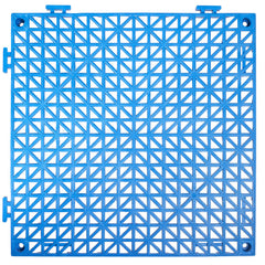 Interlocking Tile 55PCS Blue, Drainage Tiles 12" x 12" Splicing, PVC Interlocking Drainage Floor Tiles, Non-Slip Drainage Holes for Restroom, Bathroom, Kitchen, Pool, Wet Areas, Blue