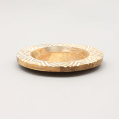 Handcrafted 13" Wood Charger Plate| Wooden Dinning Placemat|Artisan Wood Tableware
