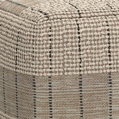 Elmer Square Woven Pouf