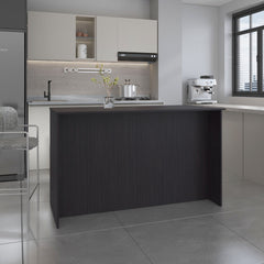 Kitchen Island Two Cabinets, Three Open Shelves