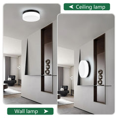 1 PACK LED Flush Mount Ceiling Light Fixture, Modern Kitchen Recessed Ceiling Lamp 24W 12 Inch Closet Round Surface for Bathroom Laundry Bedroom Hallway