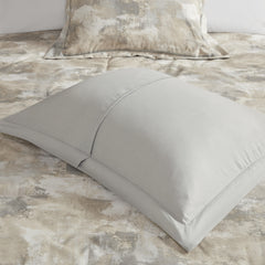 7 Piece Textured Cotton Blend Comforter Set Gray Cal King