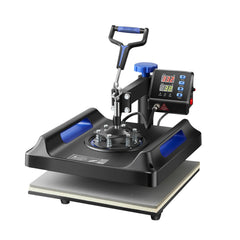Heat Press Machine Sublimation Machine 15 x 15 inch 8 In 1 Blue Heat Press Set