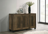 Cortona 45"W Dark Dusty Oak Finish 3-Door Shoe Cabinet