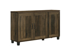 Cortona 45"W Dark Dusty Oak Finish 3-Door Shoe Cabinet