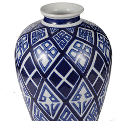 D7.8x12.8 Valora Blue and White Vase