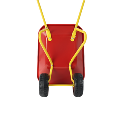 Children's metal trolley, Load-bearing capacity: 33LBS,children's heavy vehicle, metal structure two-wheeled trolley, steel pallet, can be used in gardens, loading leaves, soil, sand, etc. (red)