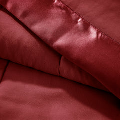 Lightweight Down Alternative Blanket with Satin Trim Burgundy King