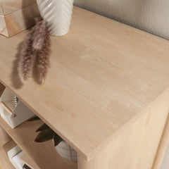 Transitional Library 2-Shelf Hutch, Brown finish