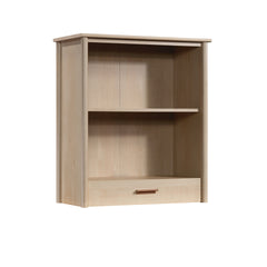 Transitional Library 2-Shelf Hutch, Brown finish