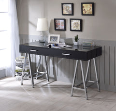 Coleen Black High Gloss & Chrome Finish Writing Desk