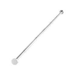 Shower Curtain Rod, 28-76 Inches, 1 Inch Diameter Adjustable Spring Tension Stainless Steel Telescoping Rod with Holders, No Drilling Non-Slip for Bathroom, Closet, Window, Room Divider, Silver