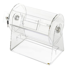 Acrylic Raffle Drum, Professional Raffle Ticket Spinning Cage with 2 Keys, Transparent Lottery Spinning Drawing, Holds 2500 Tickets or 100 Raffle Balls,Raffle Ticket Box for Lottery Games Bingo
