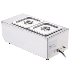 Chocolate Tempering Machine, 9 Lbs 2 Tanks Chocolate Melting Pot with TEMP Control 86~185℉, 800W Stainless Steel Electric Commercial Food Warmer For Chocolate/Milk/Cream Melting and Heating