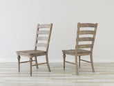 Taupe Ladderback Dining Chairs, Set of 2