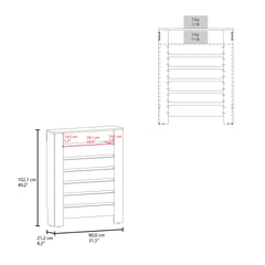 Radiator Cover Cabinet, 1 Shelf, White / Walnut