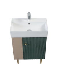 21.6" Ceramic Basin Only, 25V06-21 Basin, Glossy White GF-25V06PB21 - W1573P446795