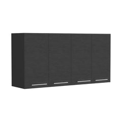 2-Piece Kitchen Set, Wall Cabinet + Utility Sink Cabinet, Wenge and White