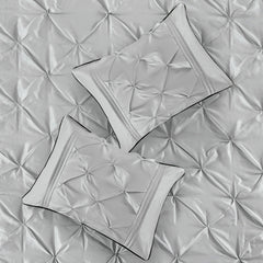 7 Piece Tufted Comforter Set Grey Cal King