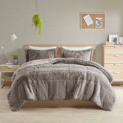 Twin/Twin XL Shaggy Long Fur Comforter Mini Set