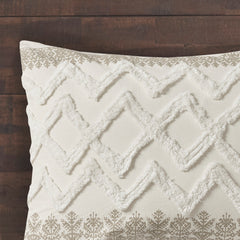 Full/Queen 3 Piece Cotton Duvet Cover Set with Chenille Tufting