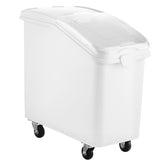 27 Gallon Ingredient Storage Bin 500 Cup Ingredient Bin with Scoop and Sliding Lid Commercial Food Container Ideal for Kitchen, White