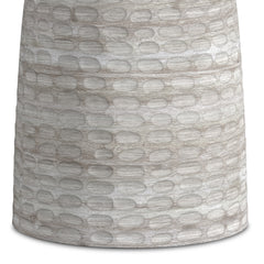 Boyd 13 inch Solid Mango Accent Table in White Wash