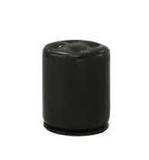1pc Glam Contemporary Upholstered Round Swivel Vanity Stool Button Tufted Seat Black