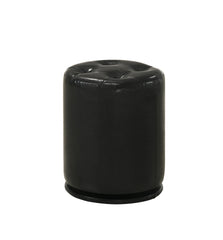 1pc Glam Contemporary Upholstered Round Swivel Vanity Stool Button Tufted Seat Black