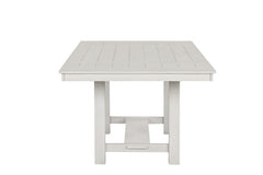 Rustic White Oak Dining Table w Leaves Block Trestle Base 1pc Table Dining Room Furniture