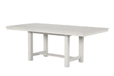 Rustic White Oak Dining Table w Leaves Block Trestle Base 1pc Table Dining Room Furniture