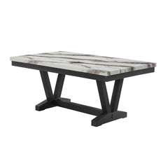 Panda Marble Black and White Dining Table