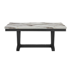 Panda Oceanic Black Dining Table and (4) Grey Dining Chairs
