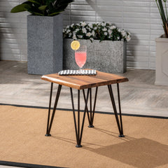 ZION INDUSTRIAL WOOD AND METAL ACCENT TABLE