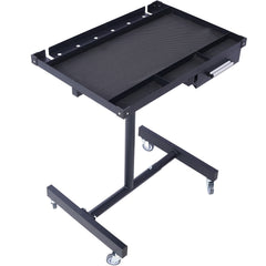 Adjustable Tear Down Work Table with Drawer for Garages, Repair Shops, and DIY, Portable, (4) 2.5" Swivel Casters, 220 Pound Capacity, Rubber Corners, Heavy Duty Steel,black