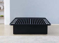 Modern Style Heavy Duty Queen Size Platform Bed Frame made with Metal and16 Inch height in Black