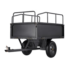 Steel Dump Cart 17 Cu. Ft 600LB for ATV/UTV Trailer Tow Behind Heavy Duty